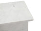 Irma I-Beam Solid Banswara White Marble Accent Table