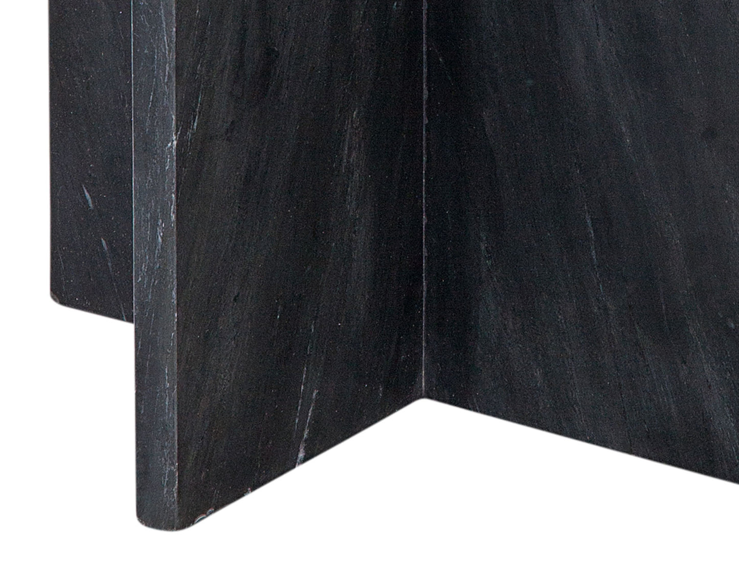 Niki Solid Black Marquina Marble End Table