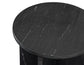 Niki Solid Black Marquina Marble End Table