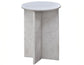 Niki Solid Banswara White Marble Accent Table
