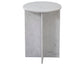 Niki Solid Banswara White Marble Accent Table