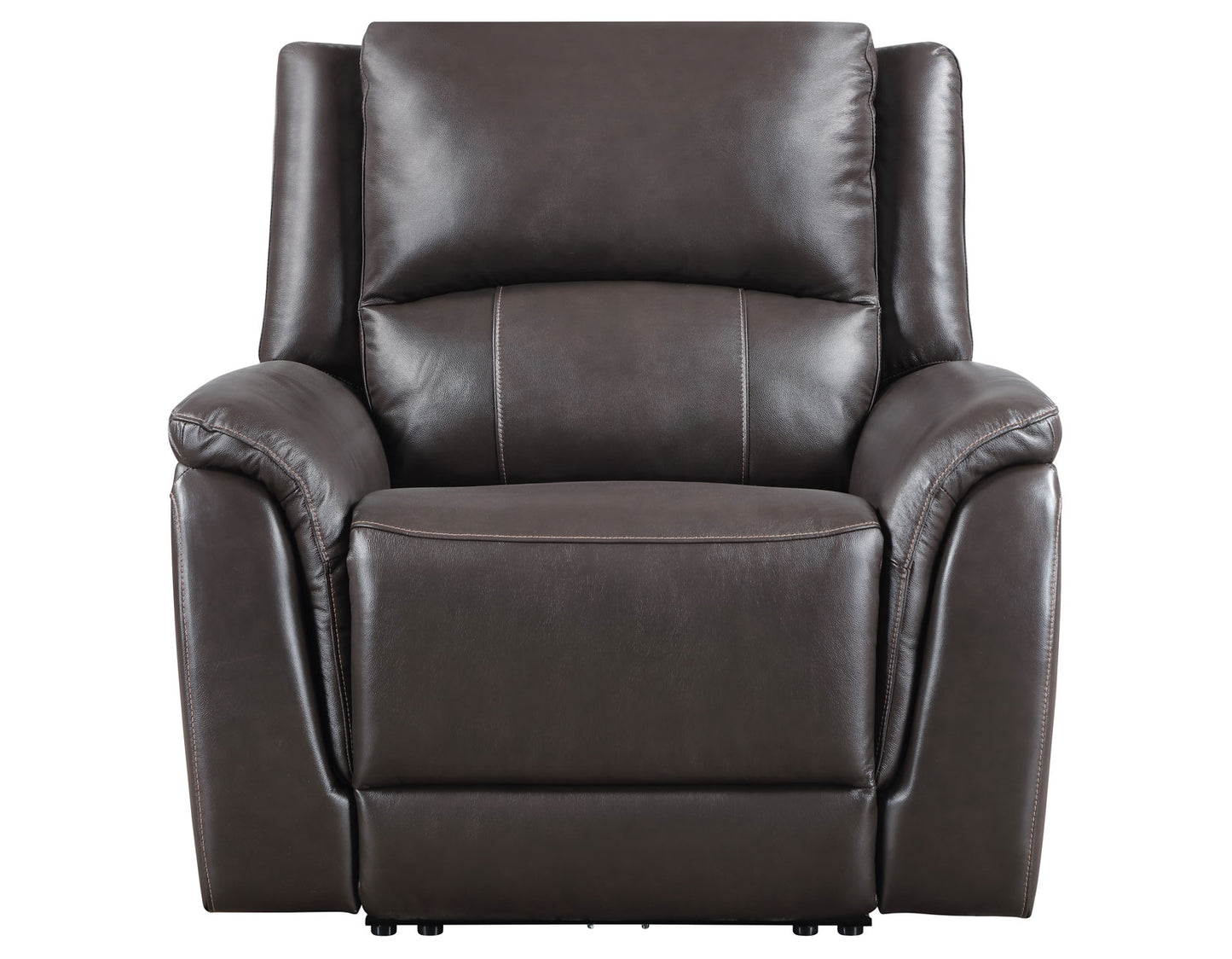 Alexandria Leather Power Recliner, Chocolate