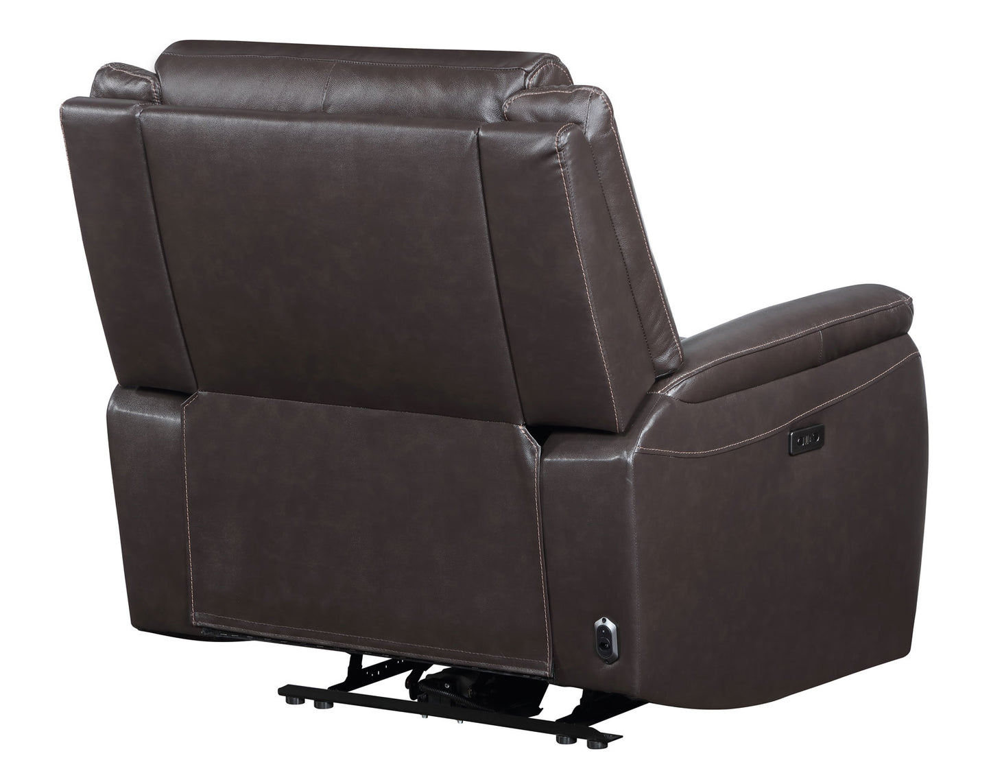 Alexandria Leather Power Recliner, Chocolate
