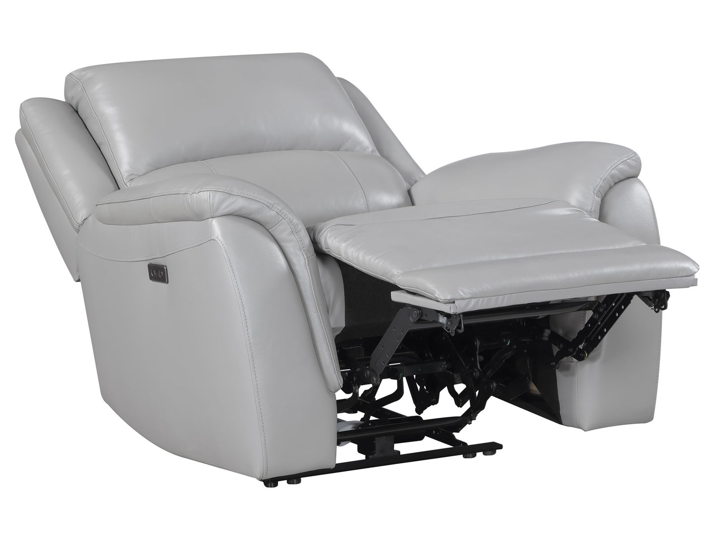 Alexandria Leather Power Recliner, Stone