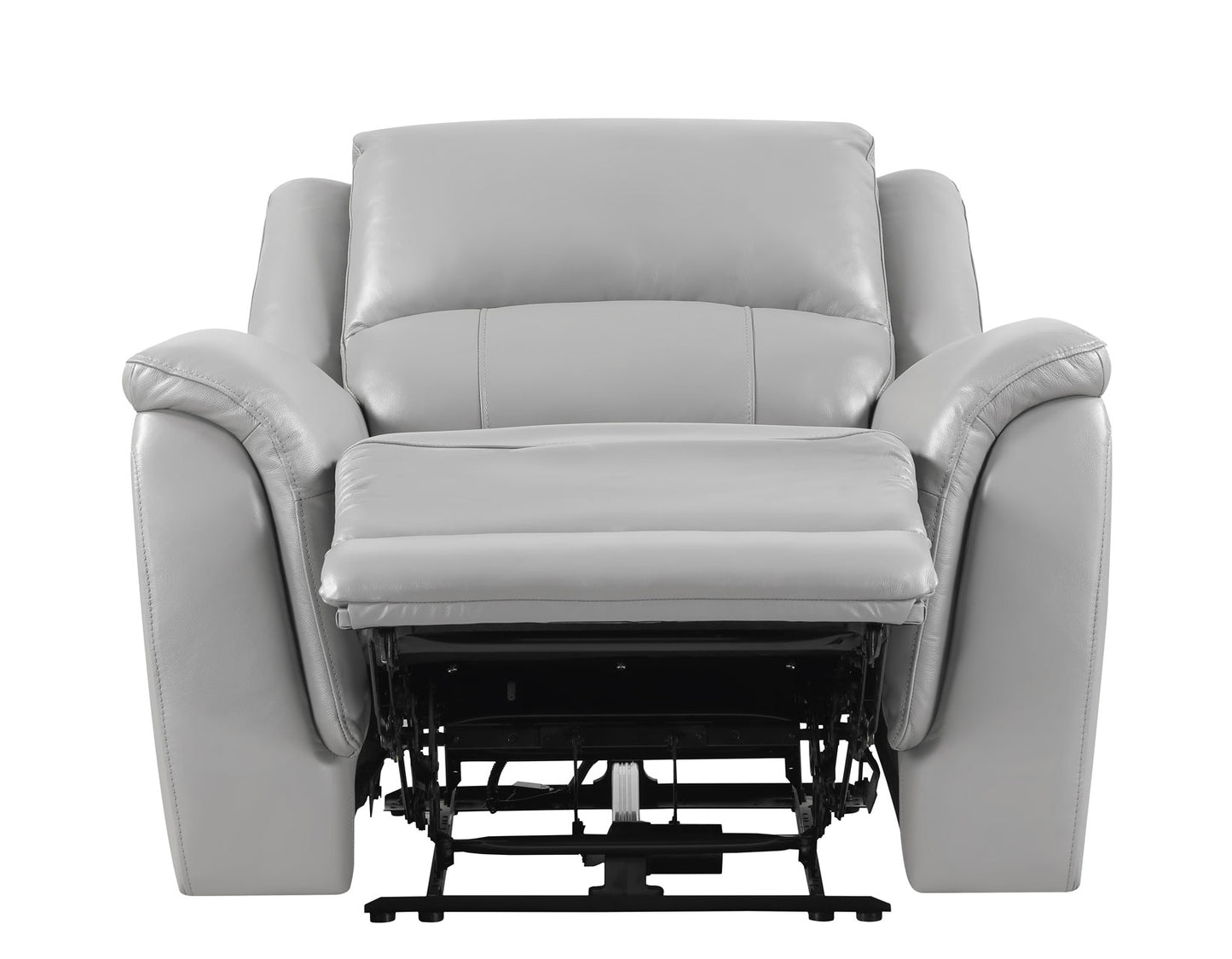 Alexandria Leather Power Recliner, Stone