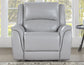 Alexandria Leather Power Recliner, Stone