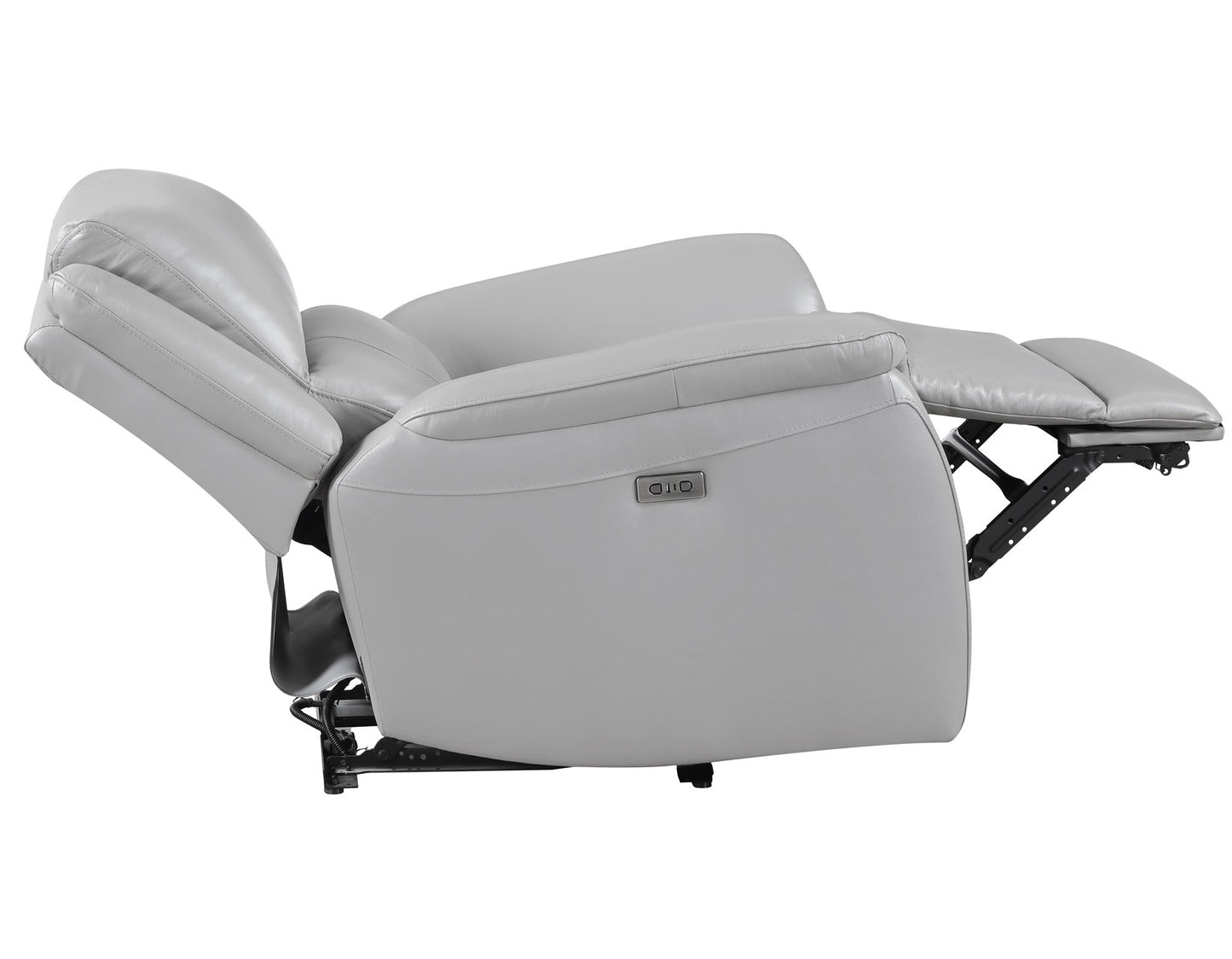 Alexandria Leather Power Recliner, Stone