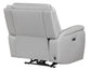 Alexandria Leather Power Recliner, Stone
