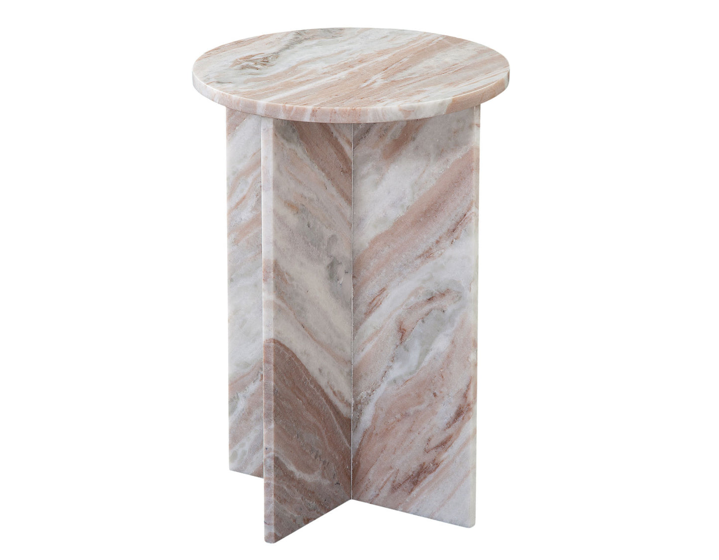 Niki Solid Toronto Brown Marble End Table