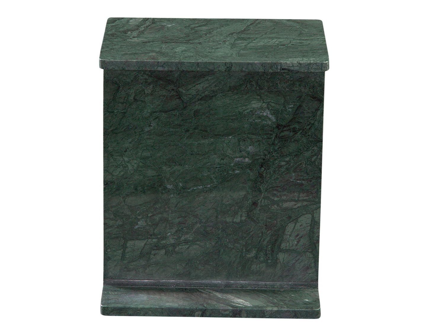 Irma I-Beam Solid Empress Green Marble Accent Table