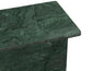 Irma I-Beam Solid Empress Green Marble Accent Table
