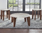 Shavon 3-Piece Solid Toronto Brown Marble Table Set