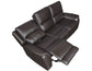 Alexandria Power Leather Reclining Sofa, Chocolate