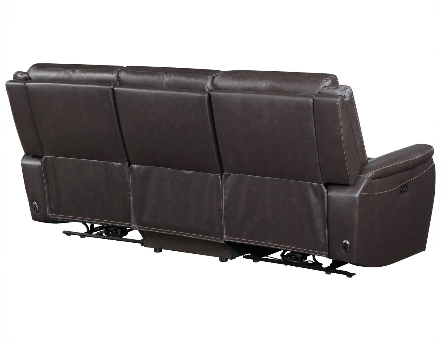 Alexandria Power Leather Reclining Sofa, Chocolate