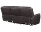 Alexandria Power Leather Reclining Sofa, Chocolate