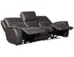 Alexandria Power Leather Reclining Sofa, Chocolate