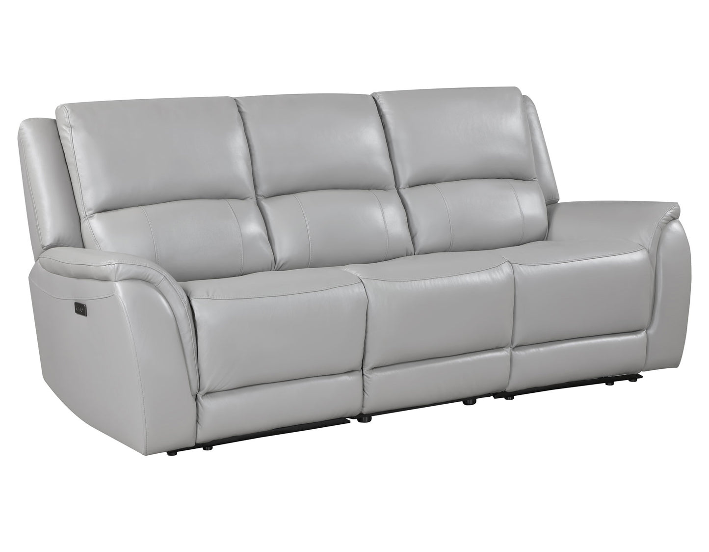 Alexandria Power Leather Reclining Sofa, Stone