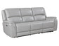 Alexandria Power Leather Reclining Sofa, Stone