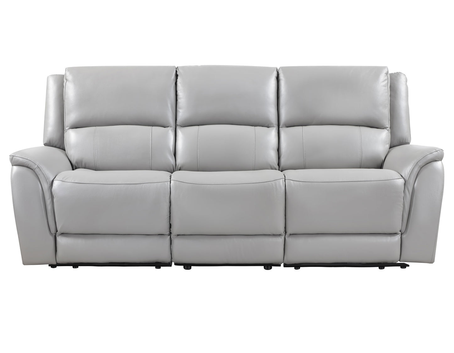 Alexandria Power Leather Reclining Sofa, Stone