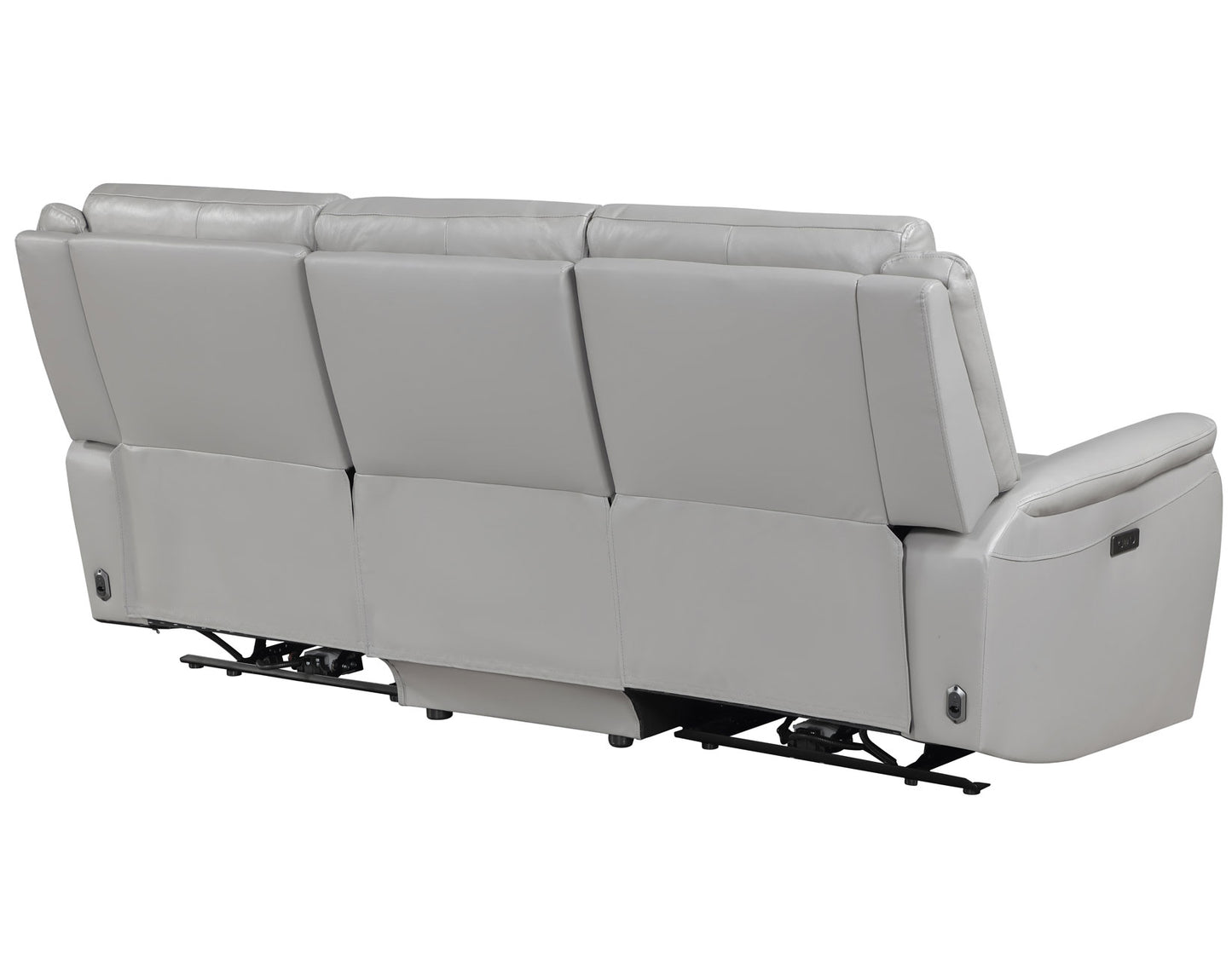 Alexandria Power Leather Reclining Sofa, Stone