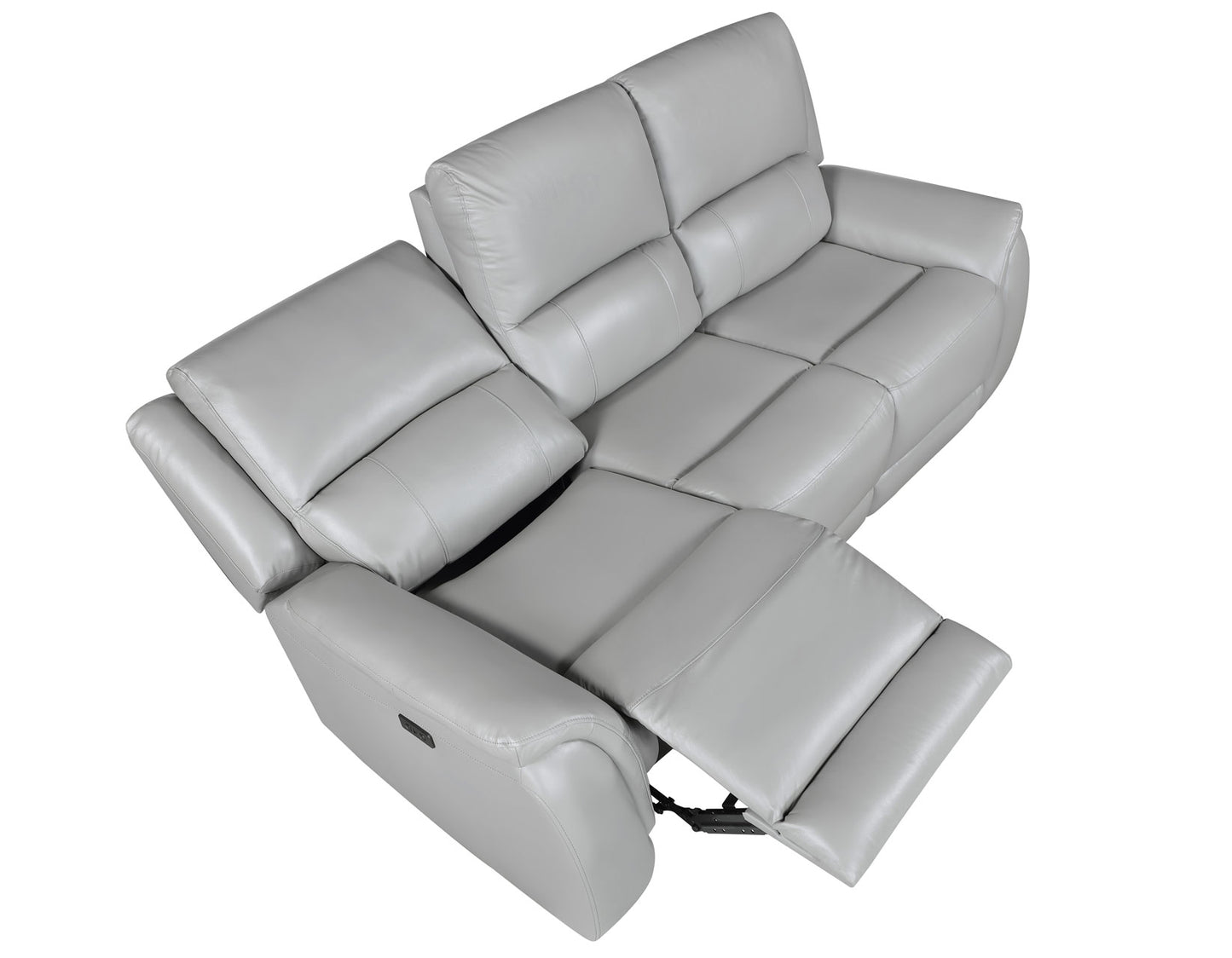 Alexandria Power Leather Reclining Sofa, Stone