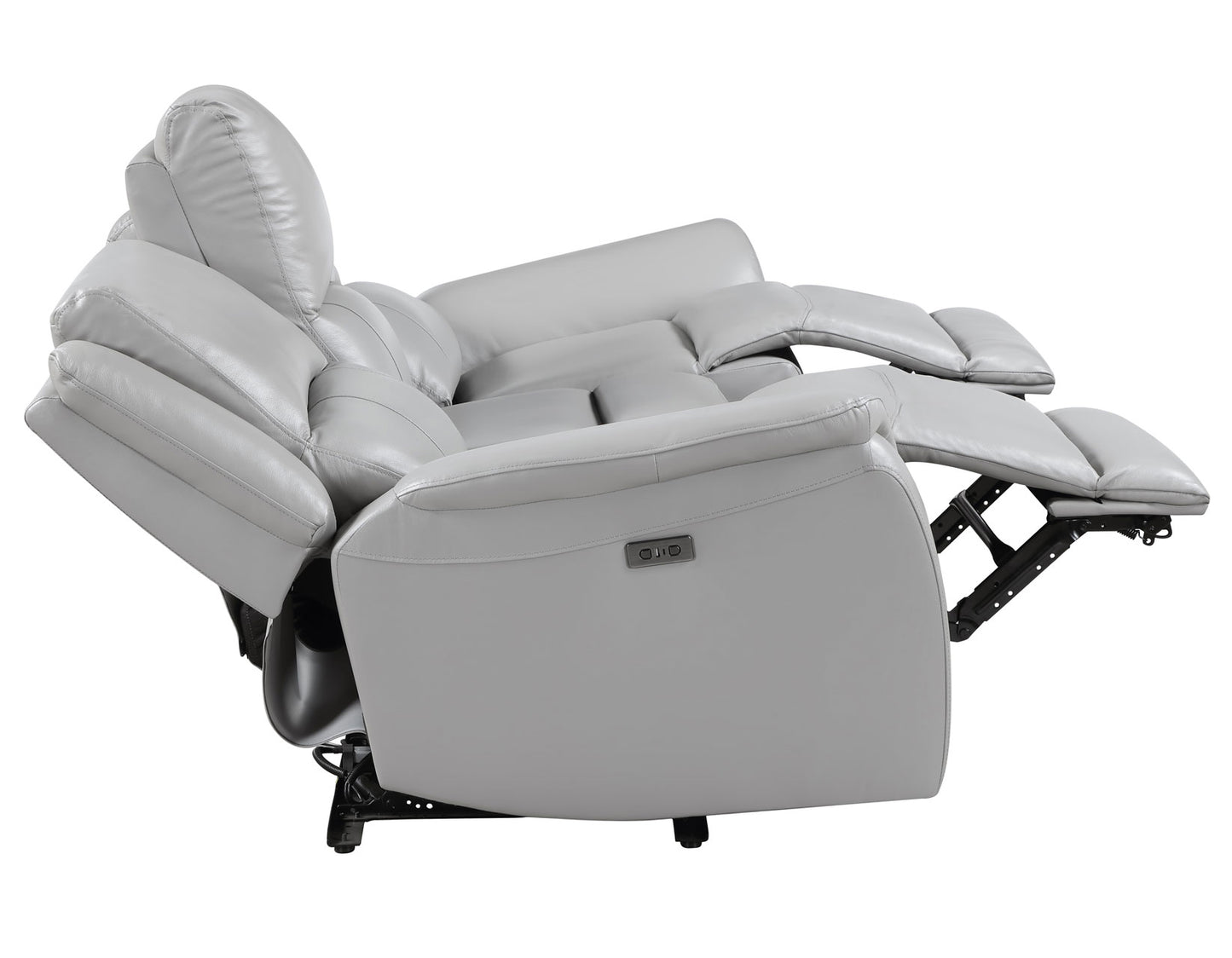 Alexandria Power Leather Reclining Sofa, Stone