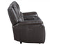 Alexandria Leather Power Reclining Console Loveseat, Chocolate