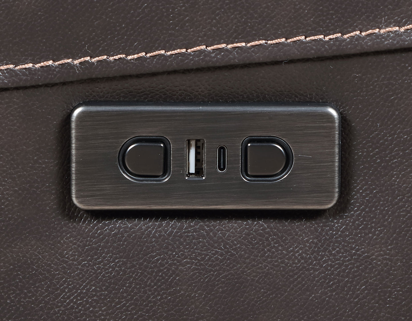 Alexandria Leather Power Reclining Console Loveseat, Chocolate