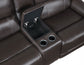 Alexandria Leather Power Reclining Console Loveseat, Chocolate