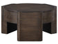 Salina, 32.5″ Round Coffee Table, Castered