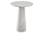 Joni 18″ Round Talita White Marble Accent End Table
