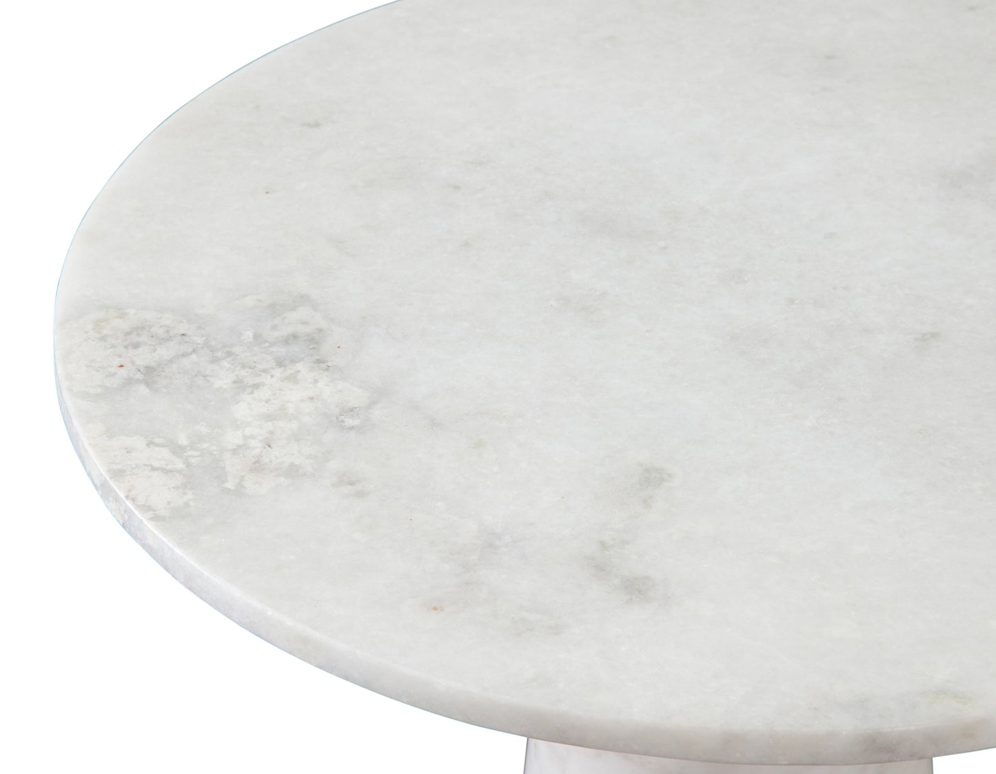 Joni 18″ Round Talita White Marble Accent End Table