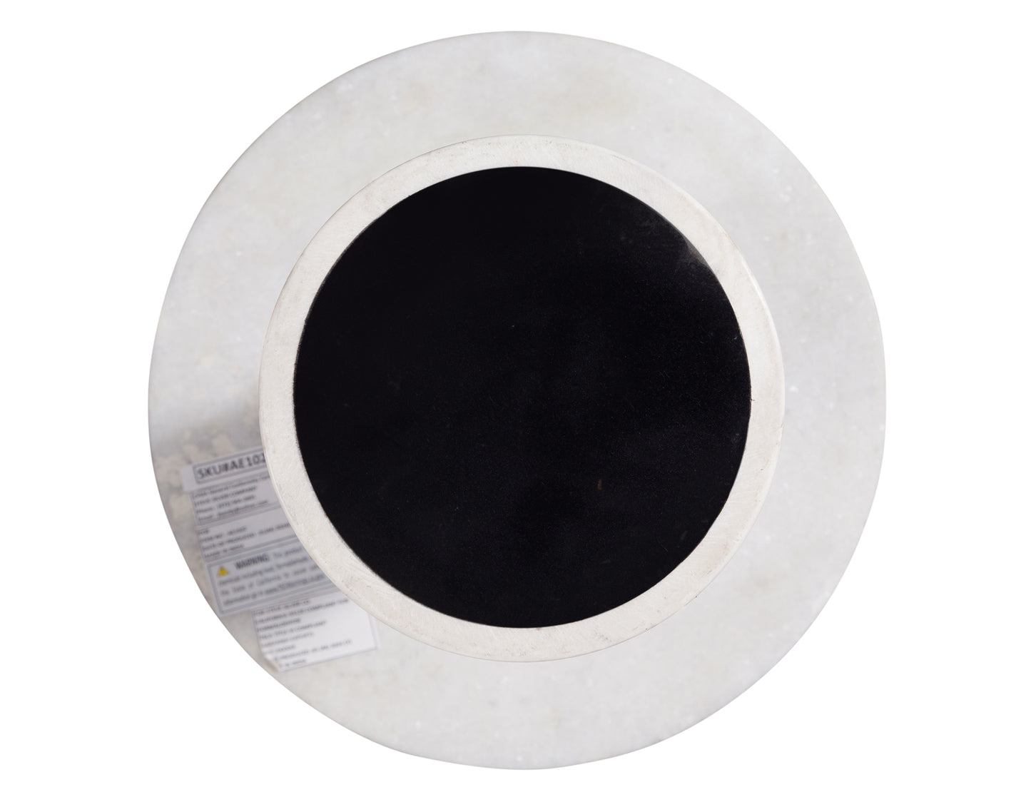 Joni 18″ Round Talita White Marble Accent End Table