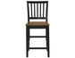 Joplin Solid Wood 24″ Farmhouse Counter Stool, Walnut and Ebony Finish