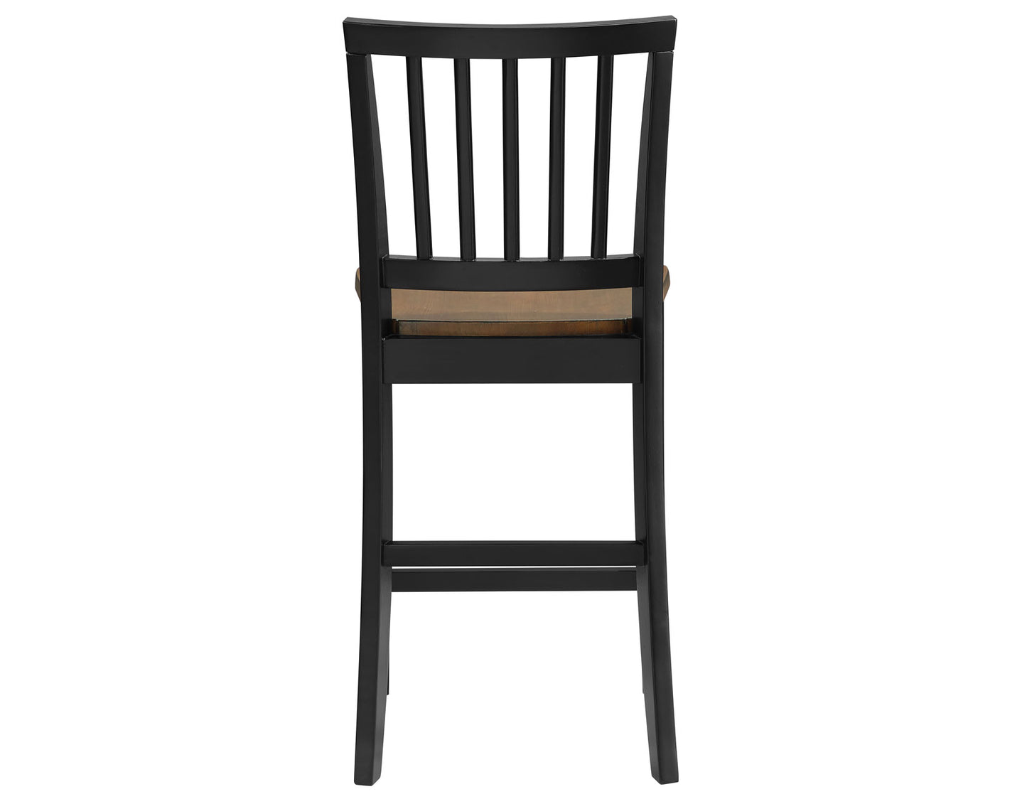 Joplin Solid Wood 24″ Farmhouse Counter Stool, Walnut and Ebony Finish