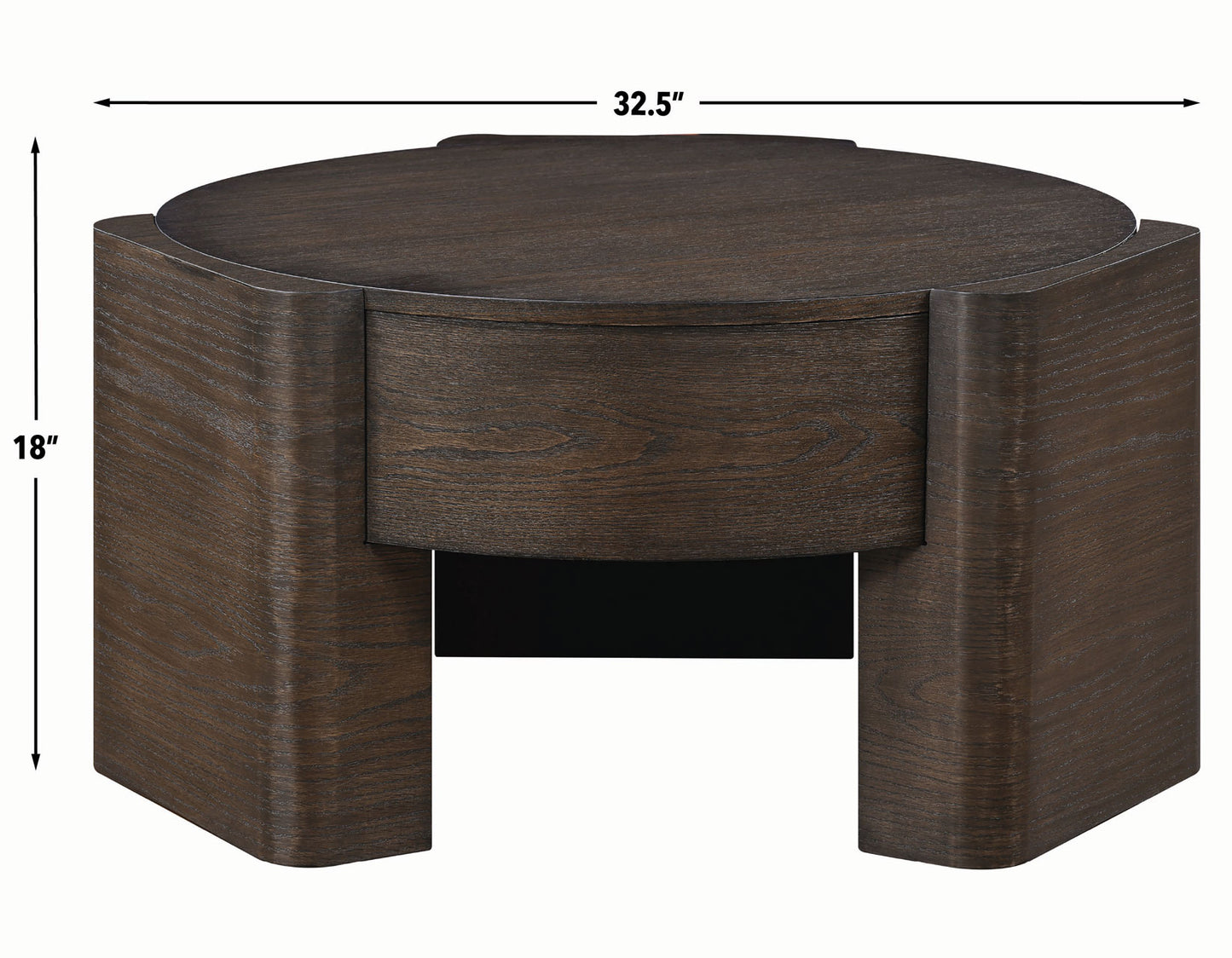 Salina, 32.5″ Round Coffee Table, Castered