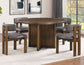 Cambridge 6-Piece Dining Set with Folding Removable Game Top and 4 Side Chairs