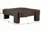 Salina 52.75″ Square Coffee Table with Casters