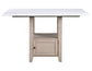 Taylor Faux Marble Top 60″ Storage Counter Table