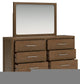 Cabalynn Queen Panel Bed with Storage with Mirrored Dresser and Nightstand