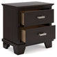 Covetown Queen Panel Bed with Mirrored Dresser, Chest and Nightstand