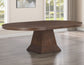 Vaughn 60-96″ Table with 2-18″ Leaves, Coffee Finish