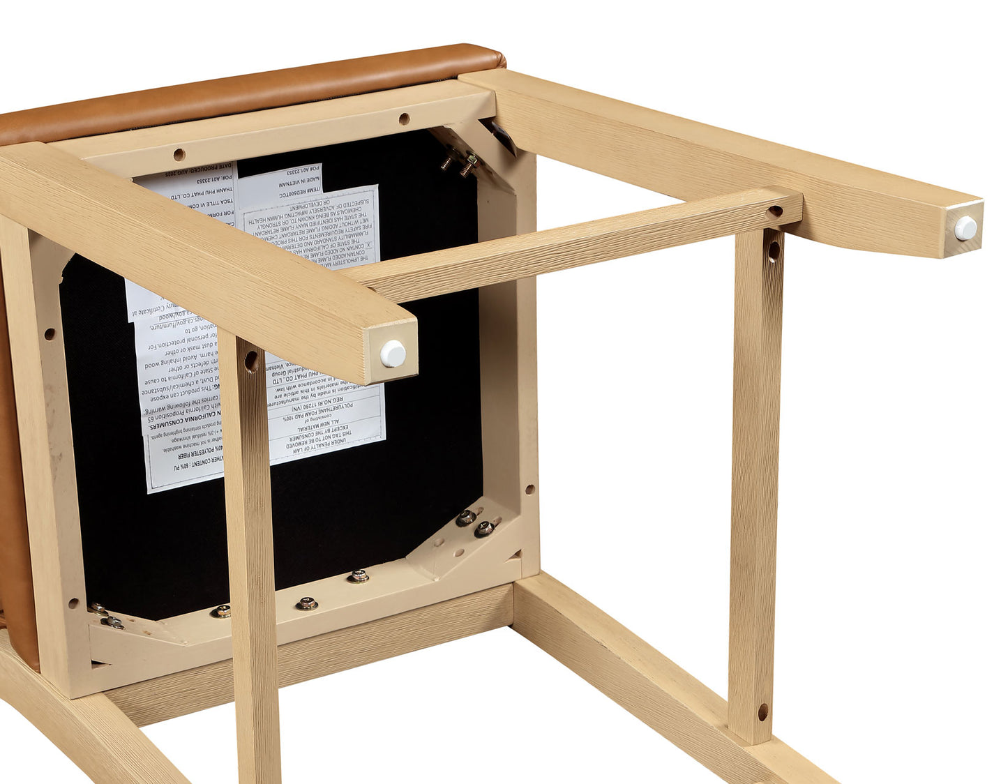 Reid Camel Vegan Leather 30″ Bar Stool, Sand Finish