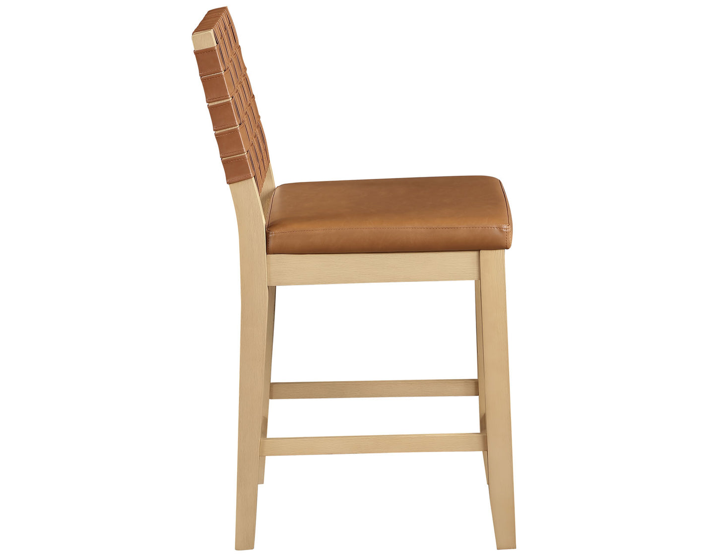 Reid Camel Vegan Leather 30″ Bar Stool, Sand Finish