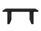 Reid 77-95″ Dining Table with 18″ Leaf, Black Finish