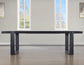 Reid 5-Piece Dining Set, Black Finish with Saddle Brown Vegan Leather