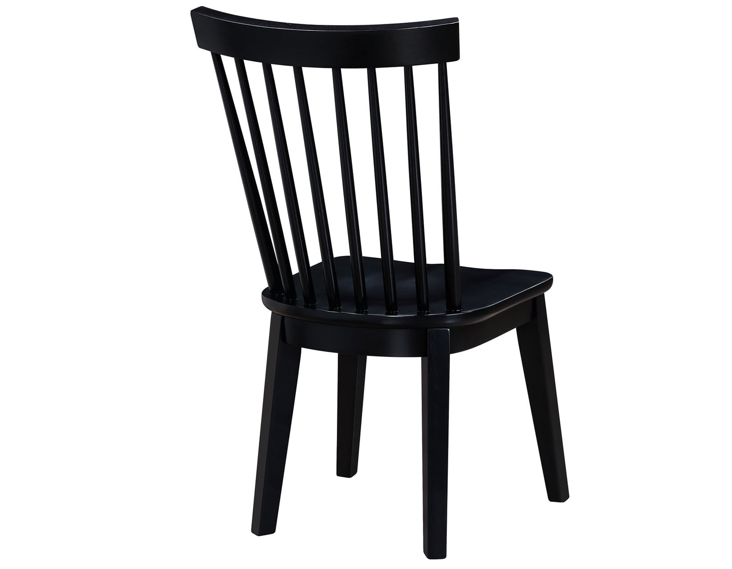 Vaughn Black Modern Windsor Side Chair