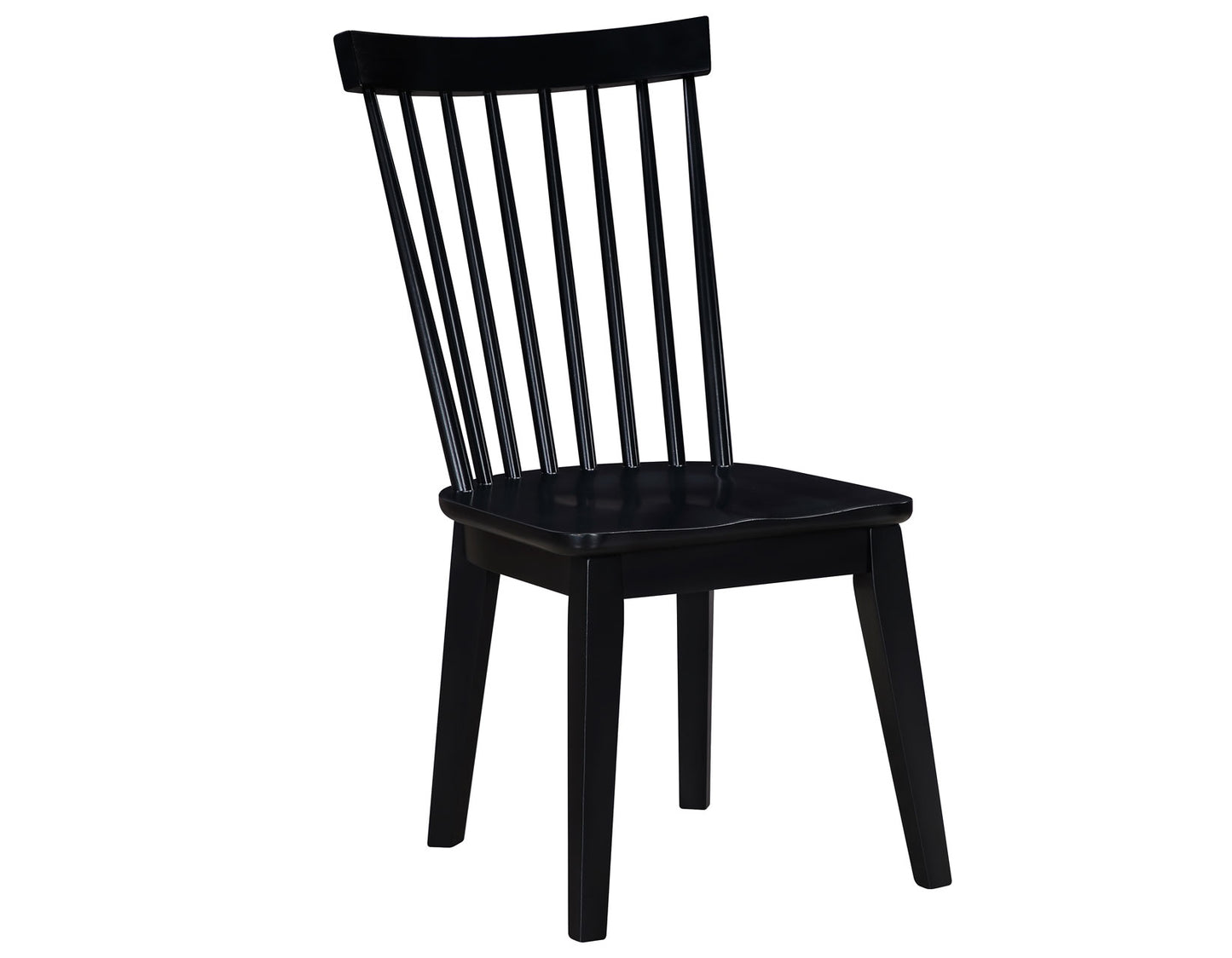 Vaughn Black Modern Windsor Side Chair
