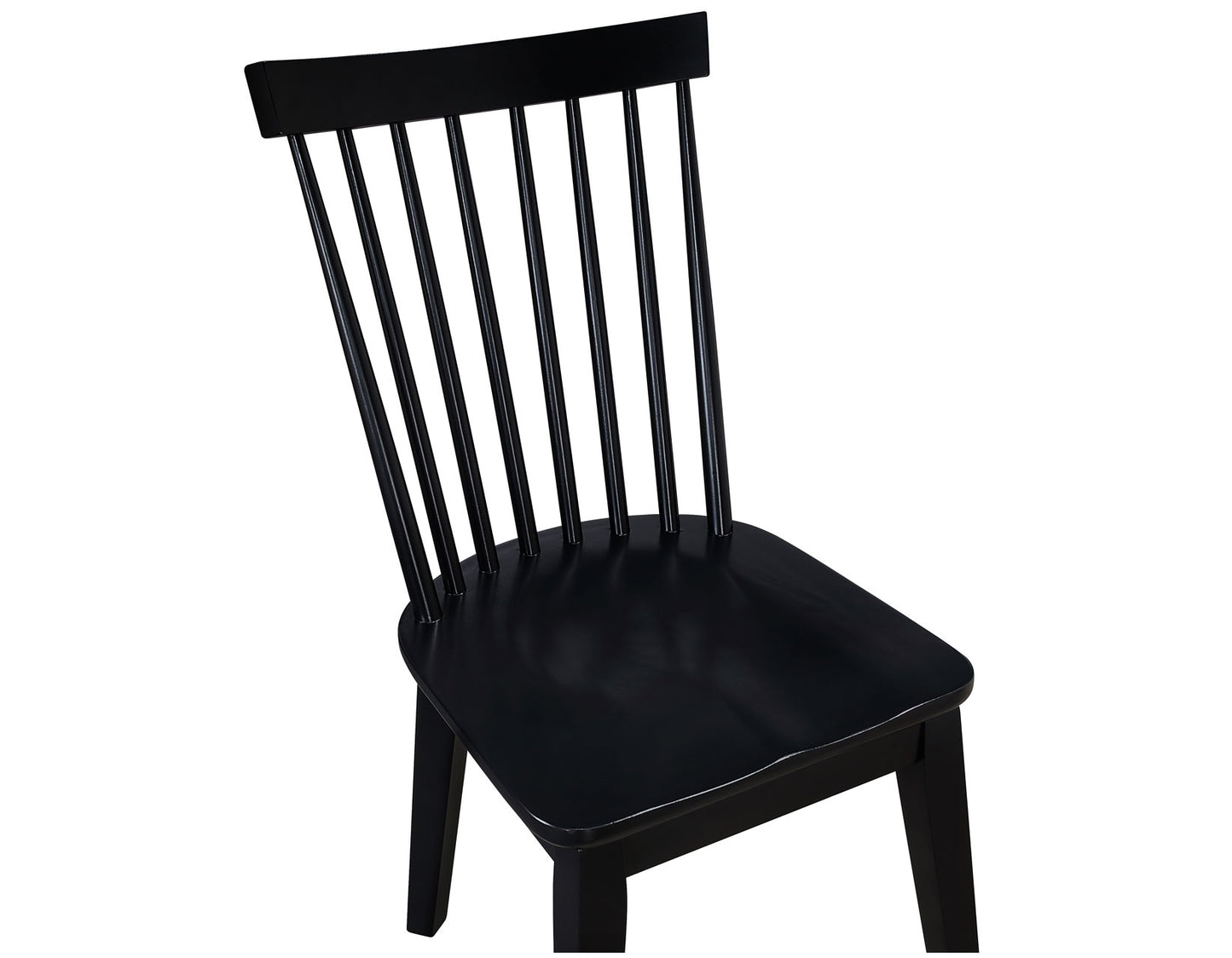Vaughn Black Modern Windsor Side Chair