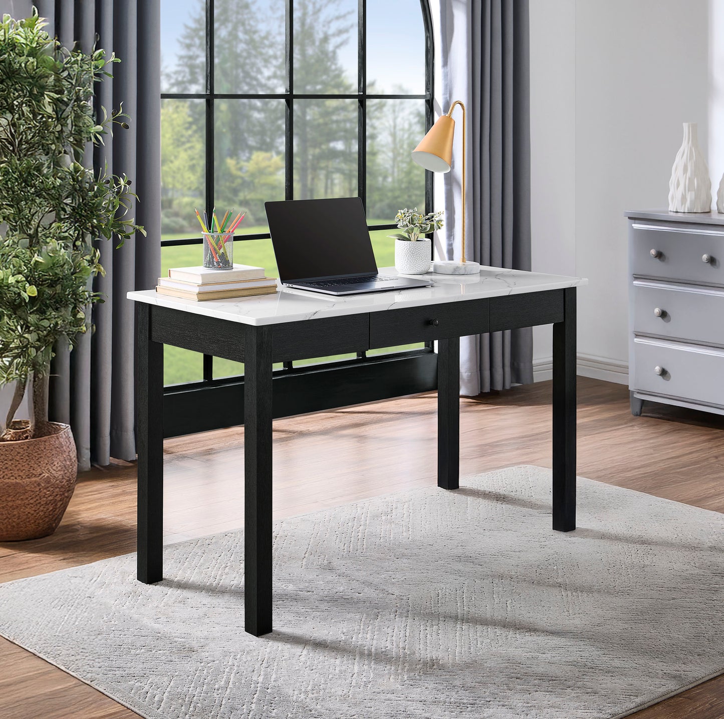 RYLEE FAUX MARBLE DESK